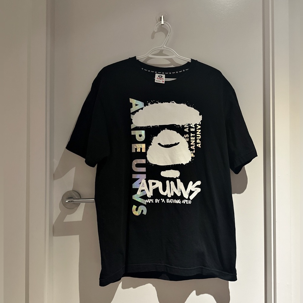 ☀️Limited Time Summer Sales☀️ Aape Black Graphic Tee